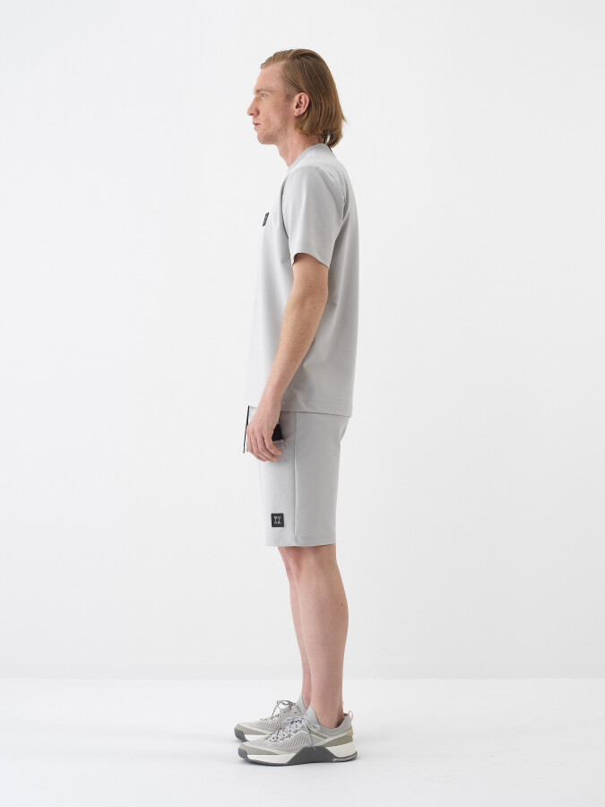 Gray Regular Fit Cotton Shorts - 3