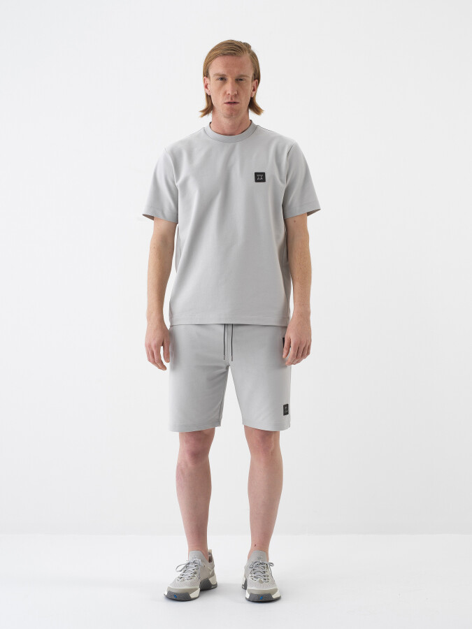 Gray Regular Fit Cotton Shorts (1)