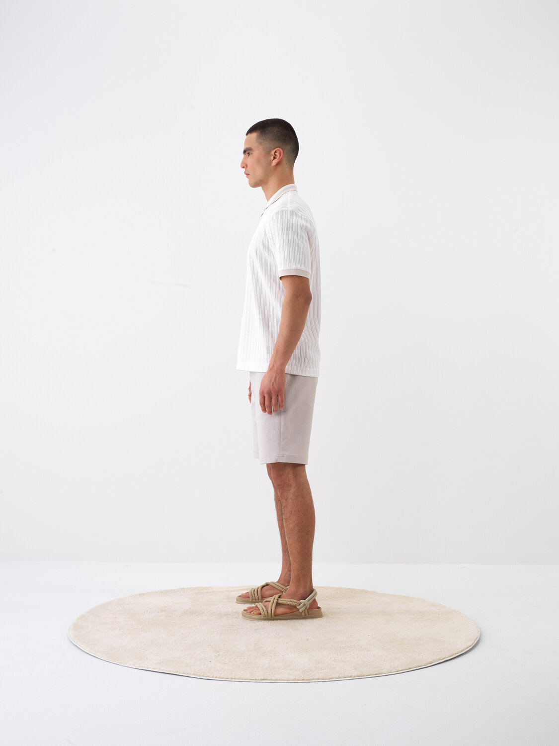 Natural Slim Fit Cotton Shorts - 3