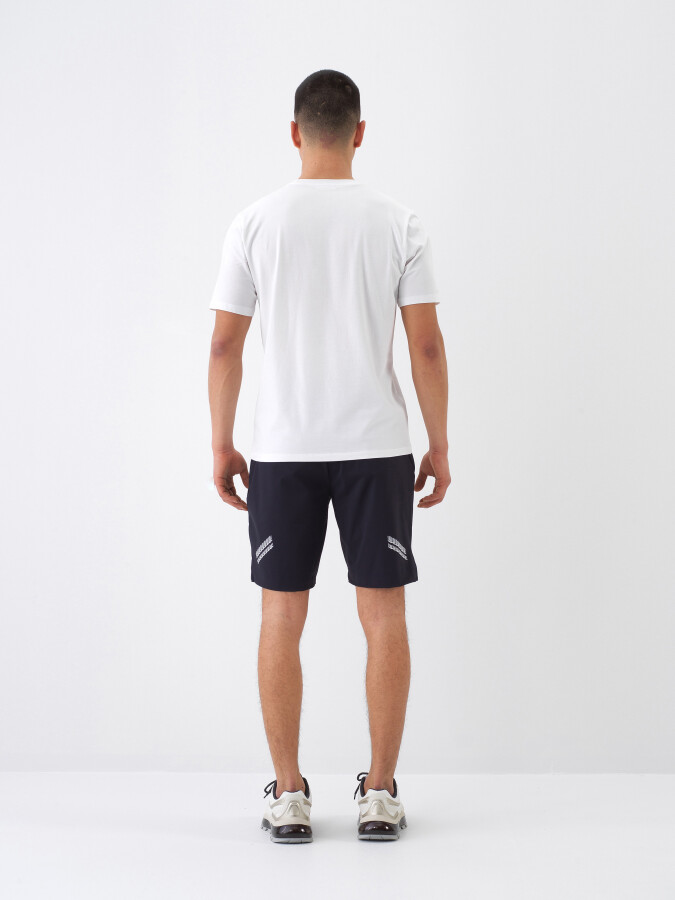 Navy Blue Regular Fit Shorts - Xint