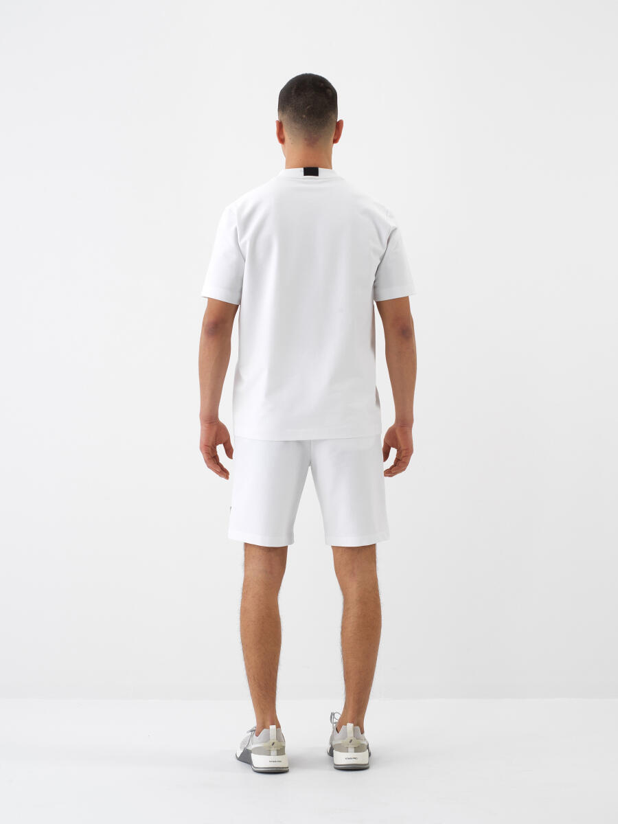 White Regular Fit Cotton Shorts - 4