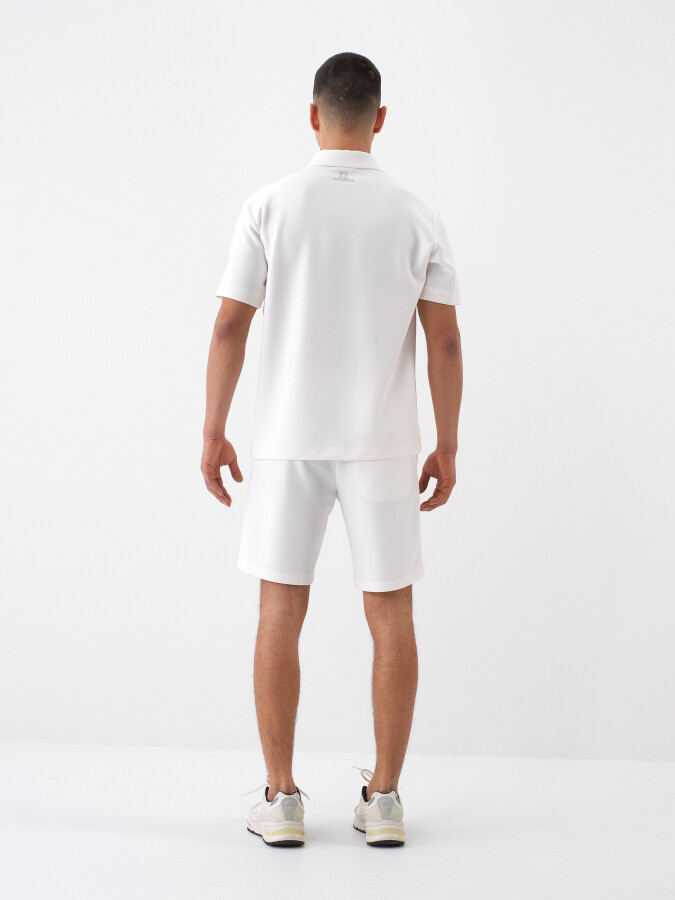 White Regular Fit Modal Shorts - 5