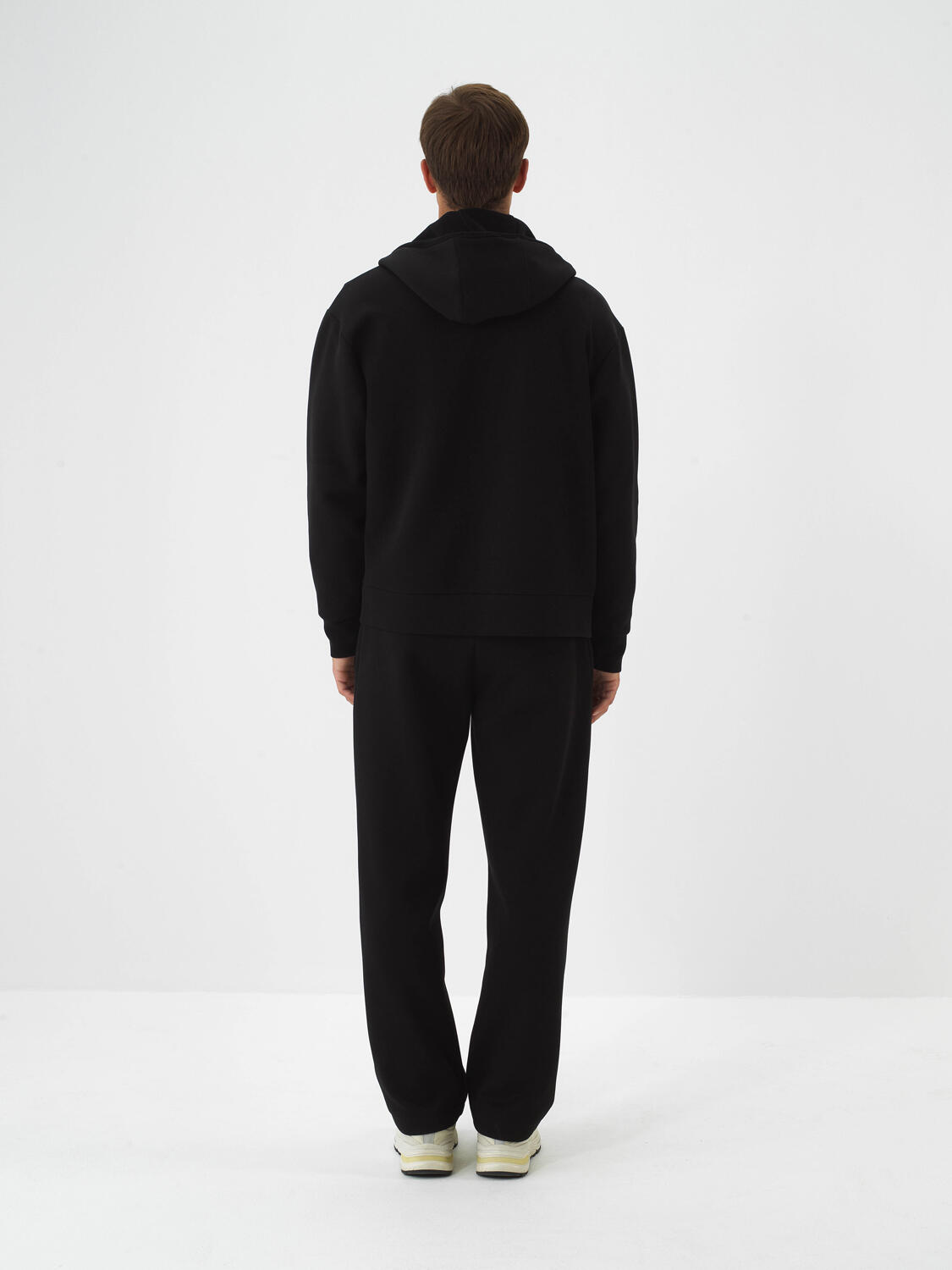 Black Cotton Textured Oversized Sweat Pants - 6