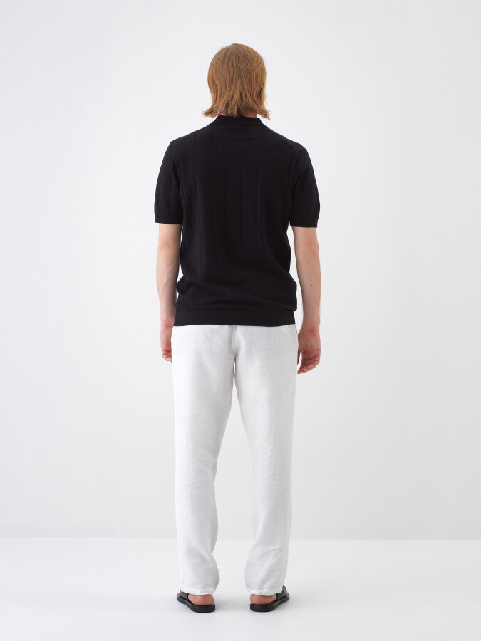 Black Regular Fit Cotton Sweater - 5