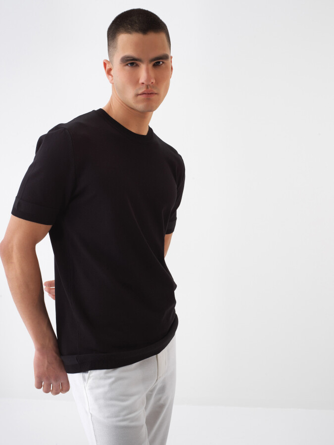 Black Regular Fit Sweater