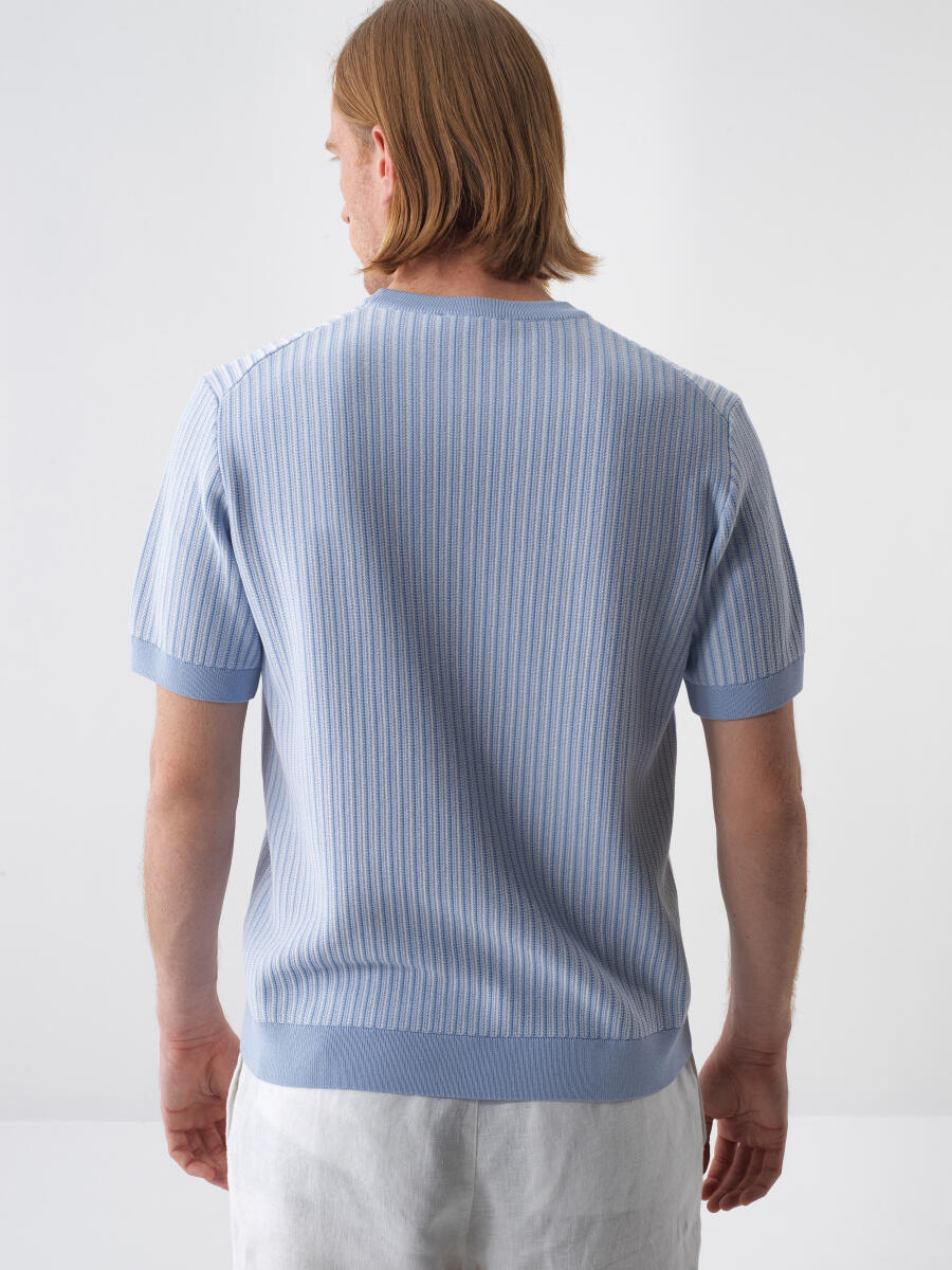 Blue Oversize Sweater - 4