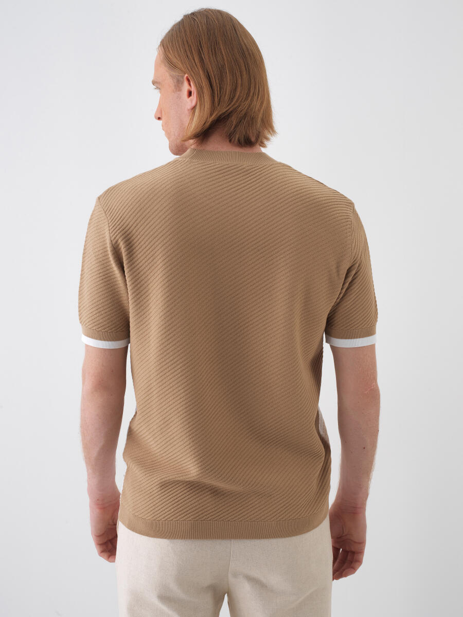 Camel Regular Fit Sweater - 4