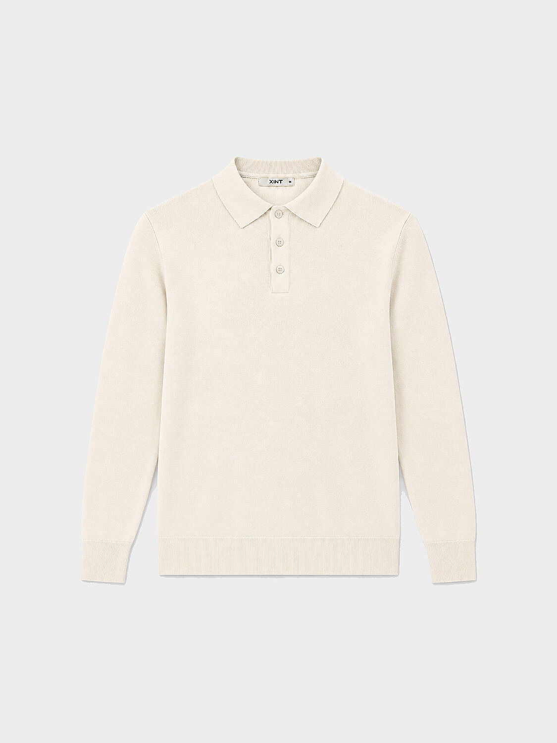 Ecru Cotton Textured Regular Fit Sweater - 1
