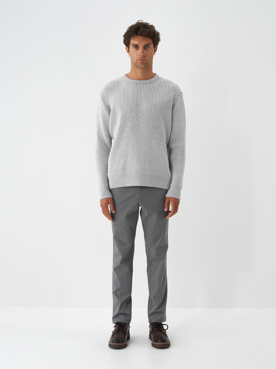 Ecru Soft Texture Regular Fit Sweater - 2