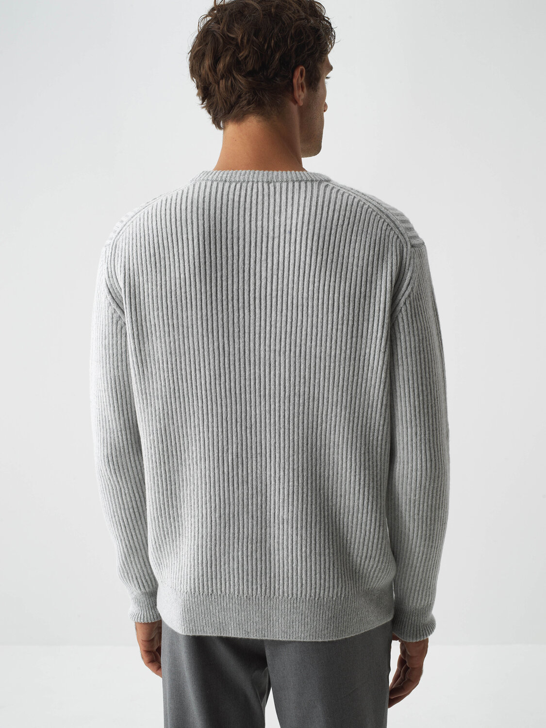 Ecru Soft Texture Regular Fit Sweater - 5