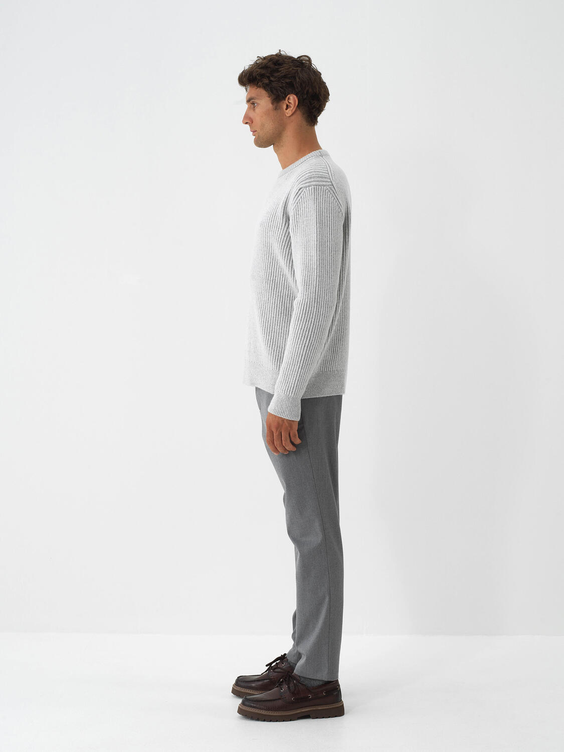 Ecru Soft Texture Regular Fit Sweater - 4