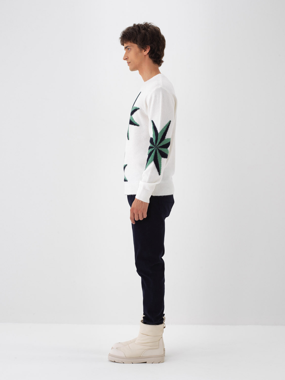 Mohair Patterned Sweater - 4
