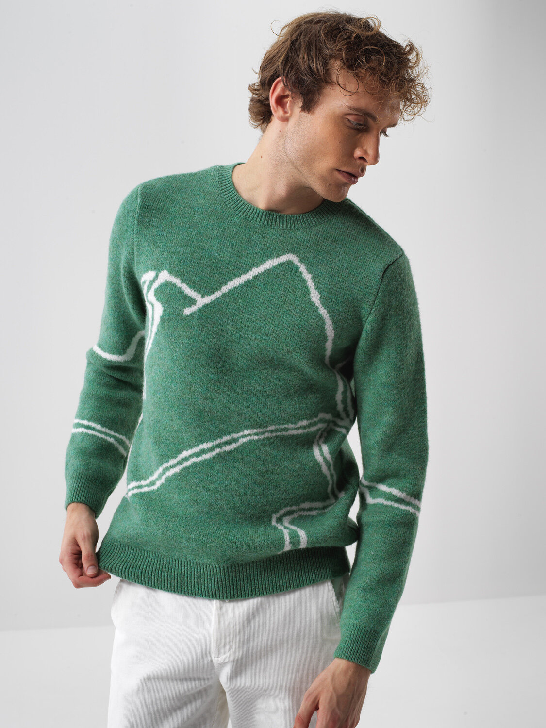 Mohair Patterned Sweater - Xint