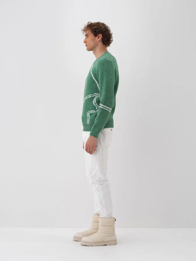 Mohair Patterned Sweater - Xint