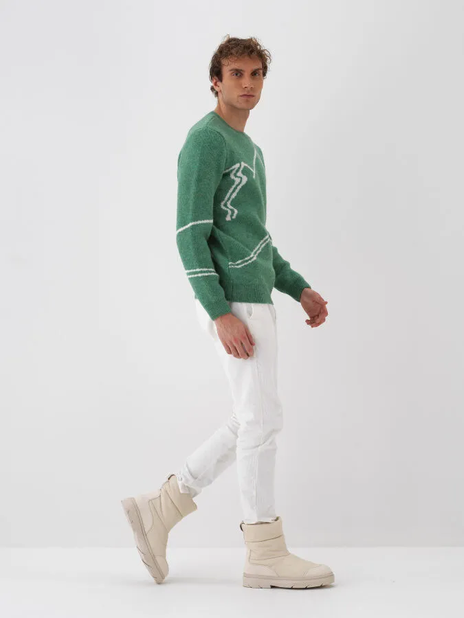 Mohair Patterned Sweater - Xint