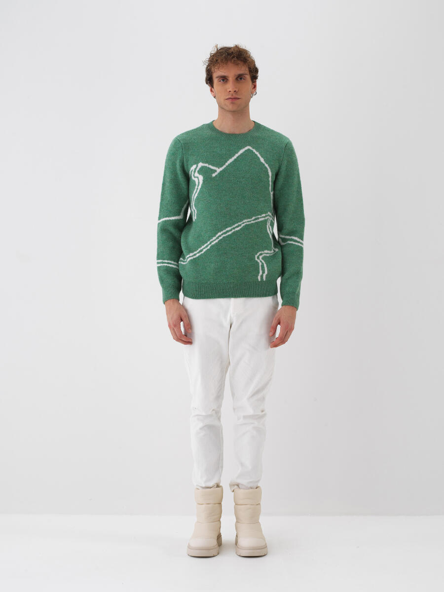 Mohair Patterned Sweater - 3