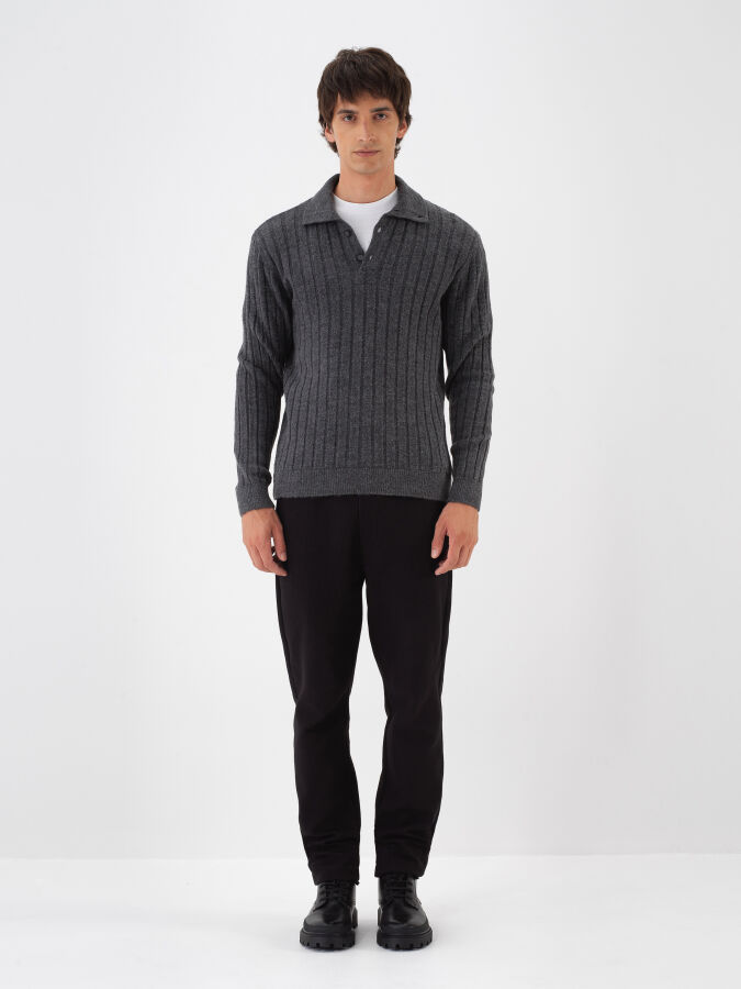Mohair Polo Neck Sweater - Xint