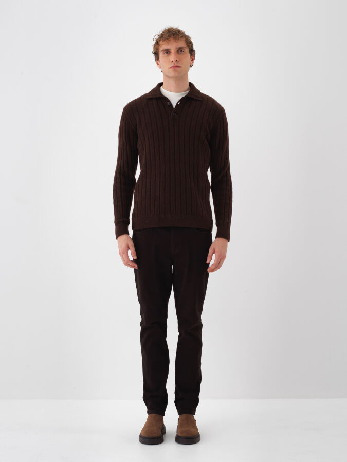 Mohair Polo Neck Sweater - Xint