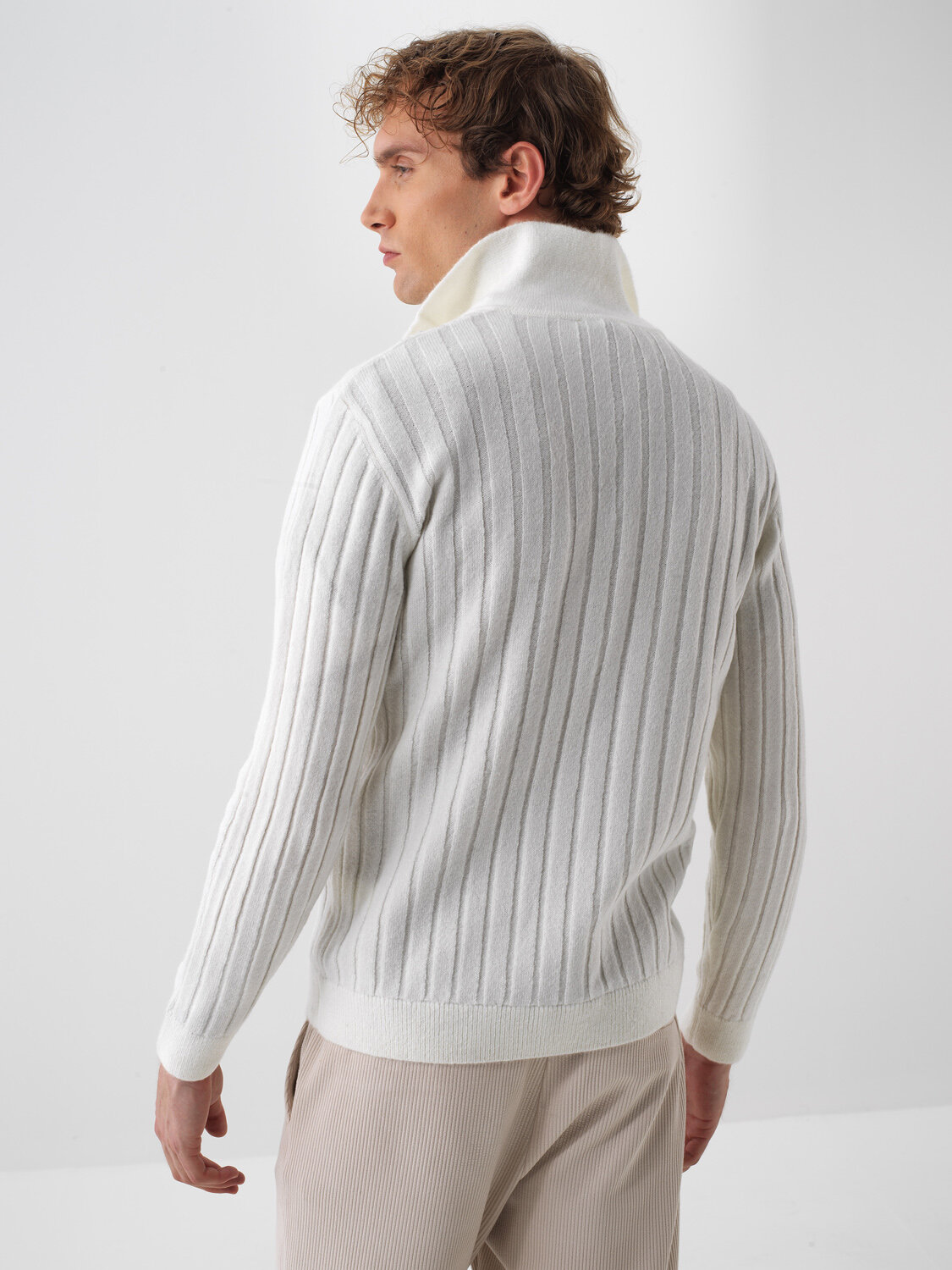 Mohair Polo Neck Sweater - Xint