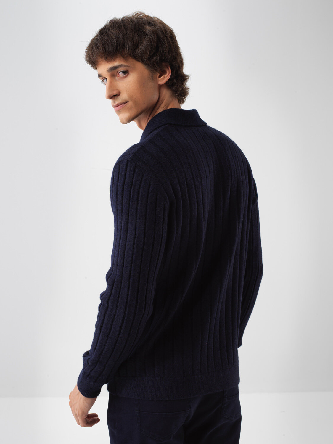 Mohair Polo Neck Sweater - Xint