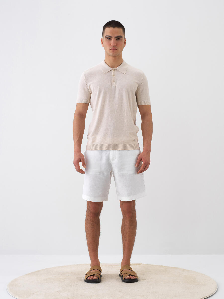 Natural Oversize Linen Sweater - 2