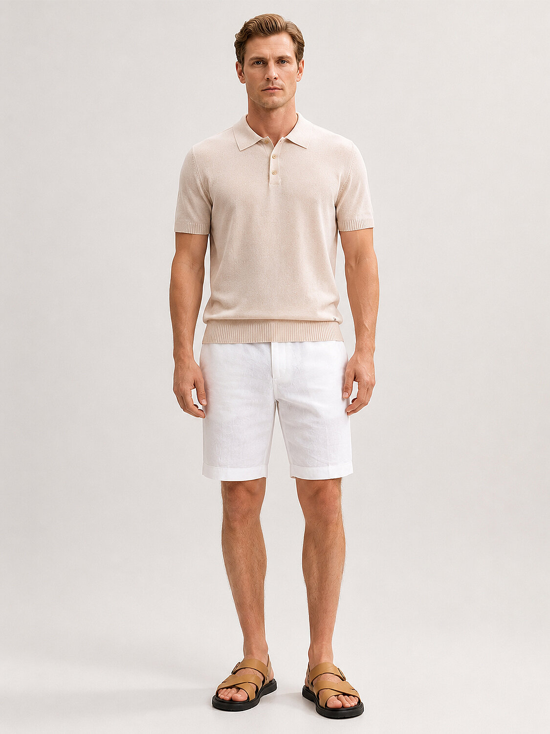 Natural Oversize Linen Sweater - 2
