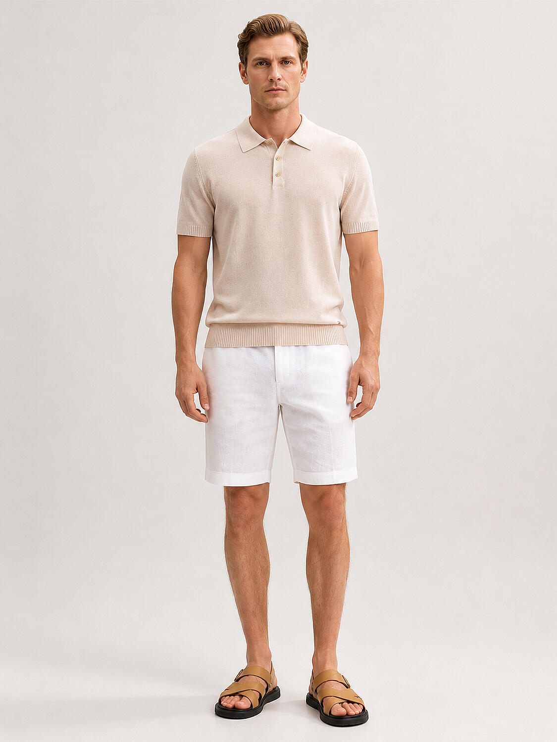 Natural Oversize Linen Sweater (2)