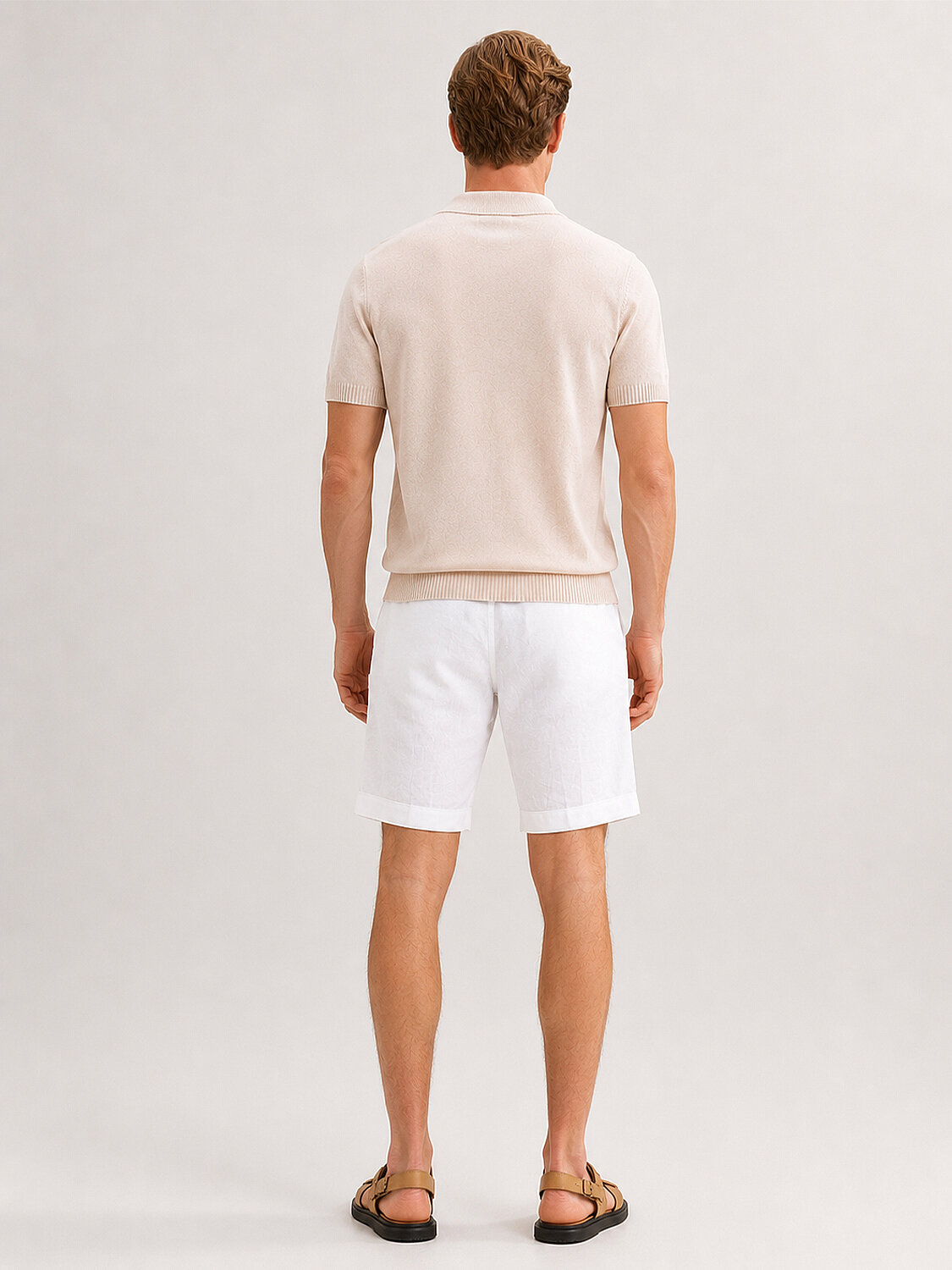 Natural Oversize Linen Sweater - 4