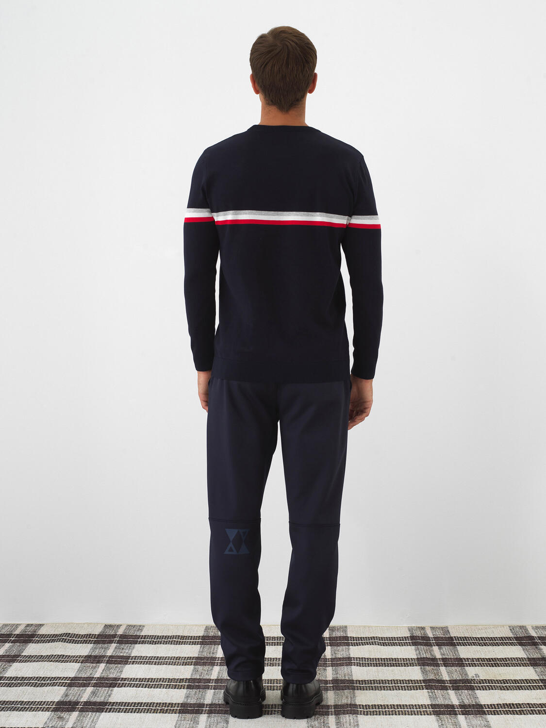 Navy Blue Regular Fit Sweater That Maintains Its Shape - 6