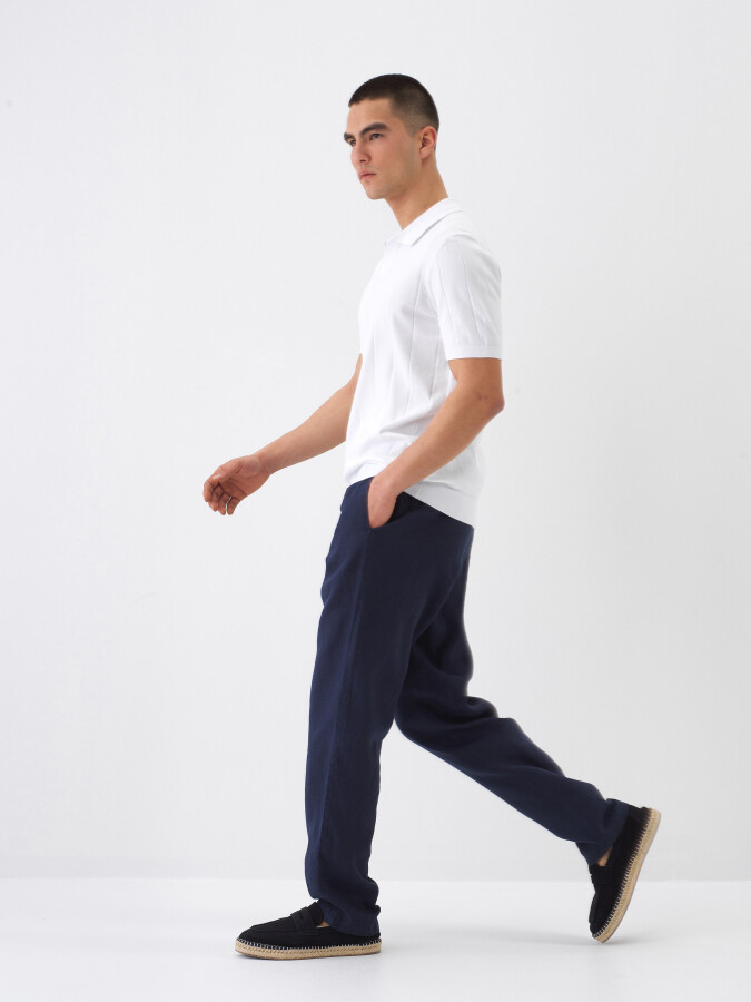 White Regular Fit Cotton Sweater - 3