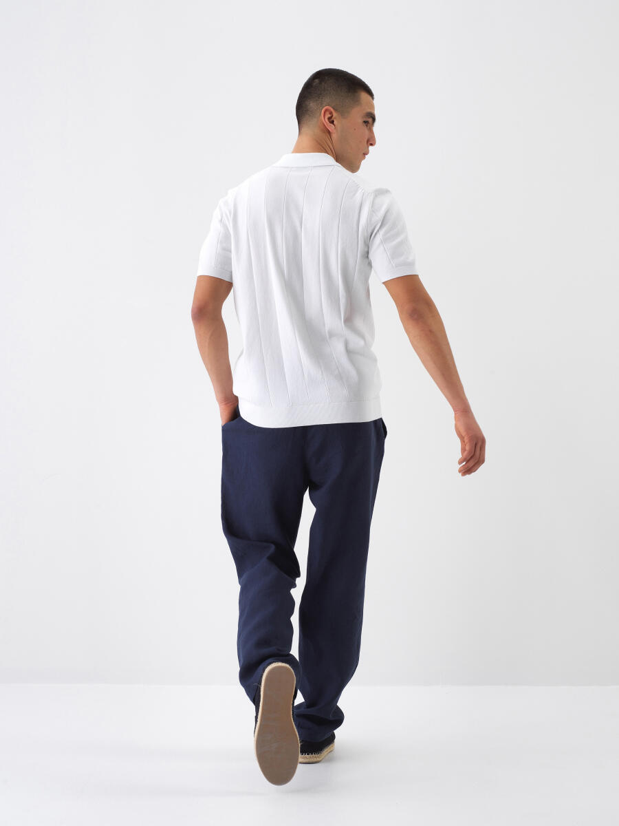 White Regular Fit Cotton Sweater - 5