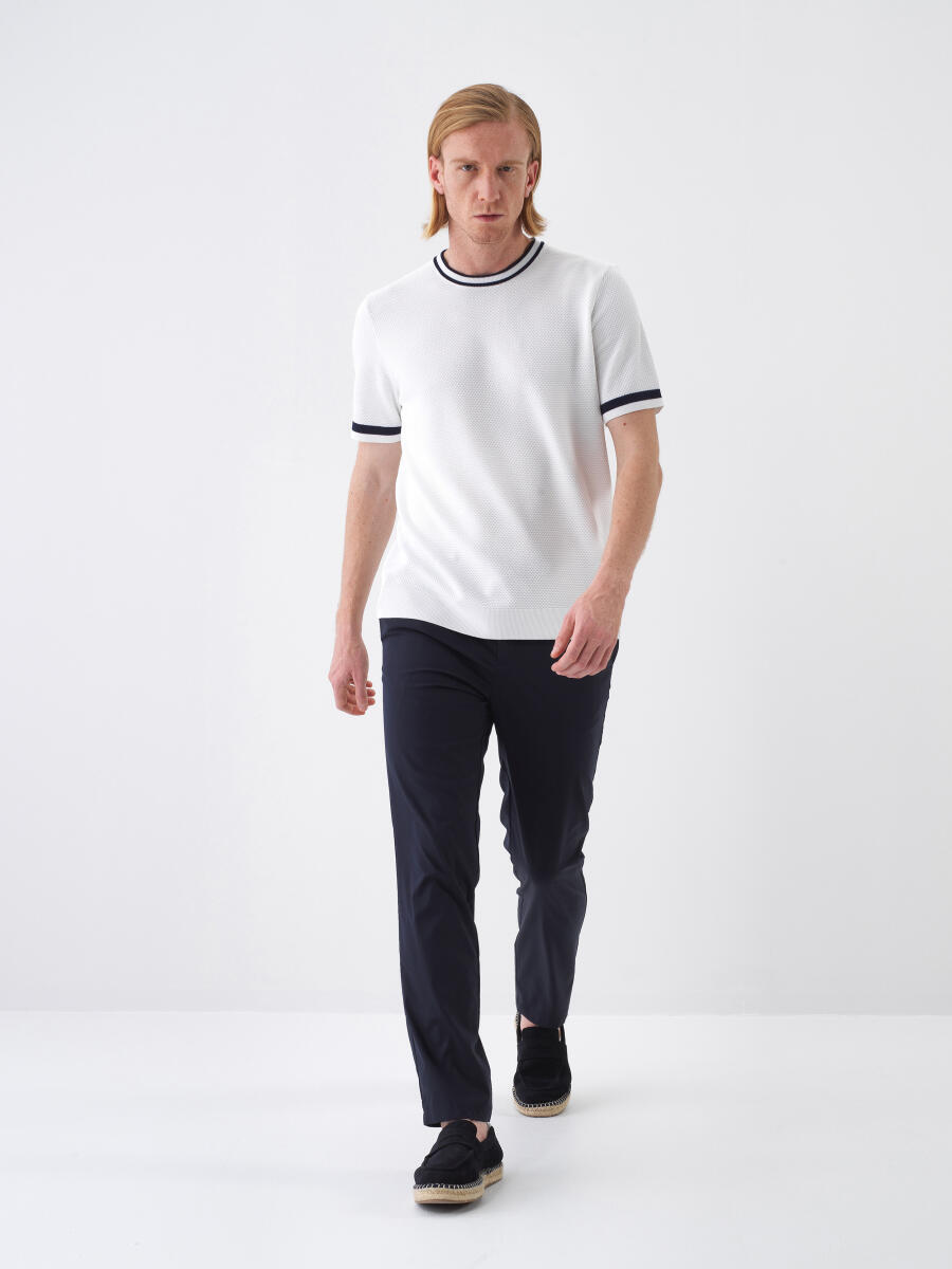 White Regular Fit Sweater - 1