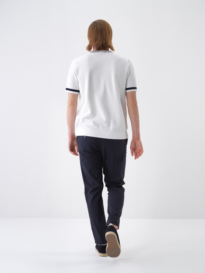 White Regular Fit Sweater - 6