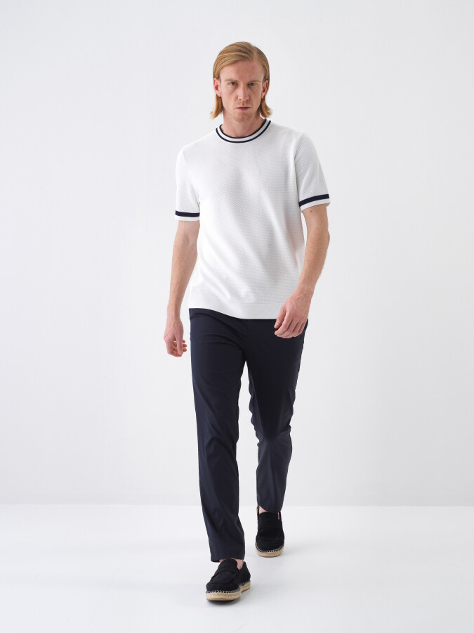 White Regular Fit Sweater - 2