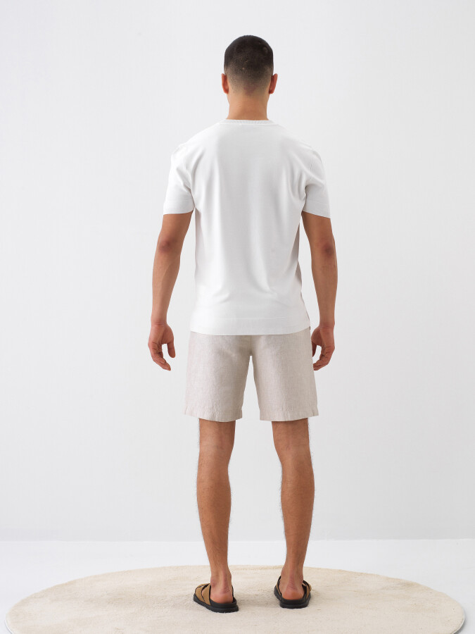 White Regular Fit Sweater - 5