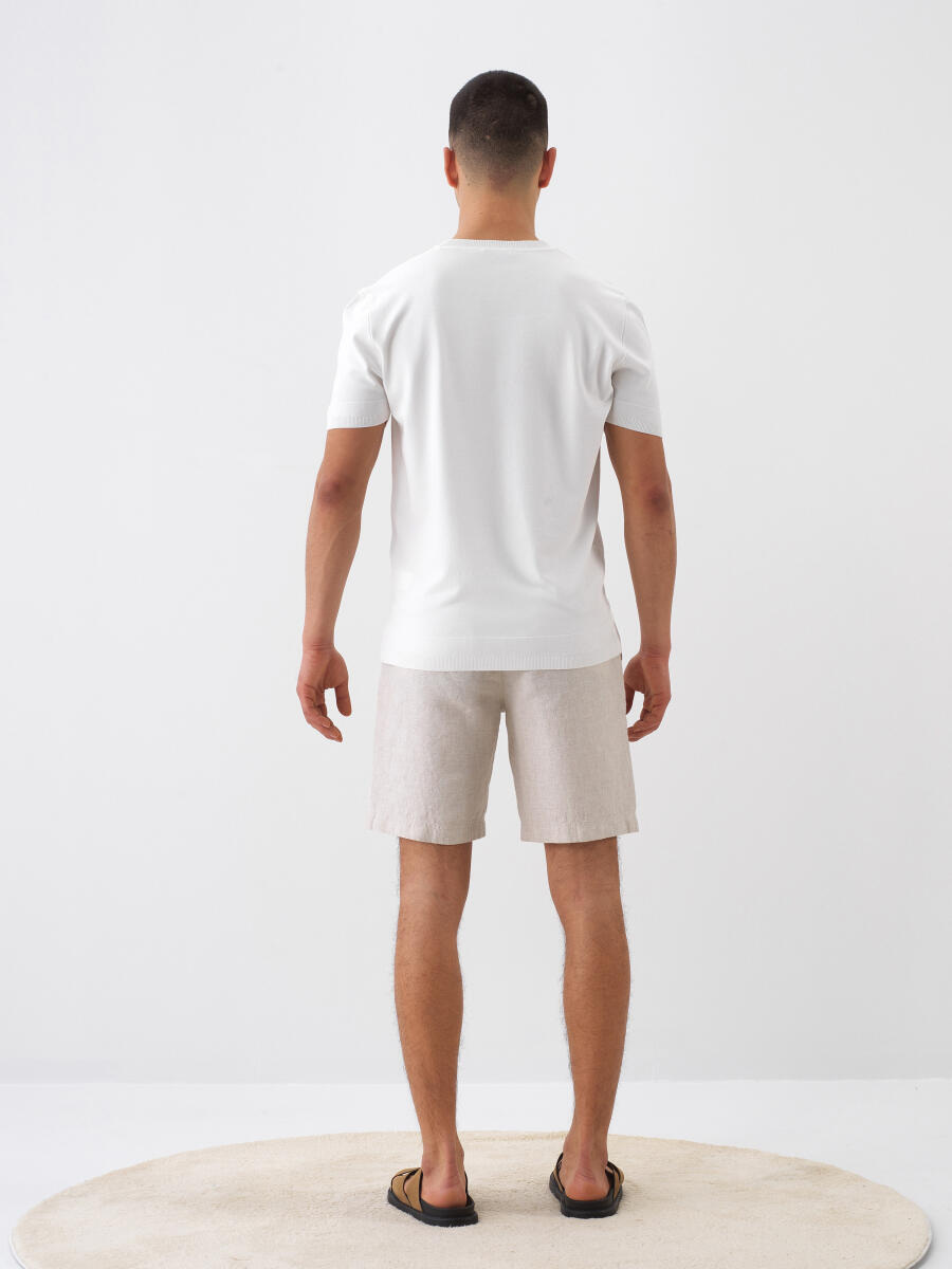 White Regular Fit Sweater - 5