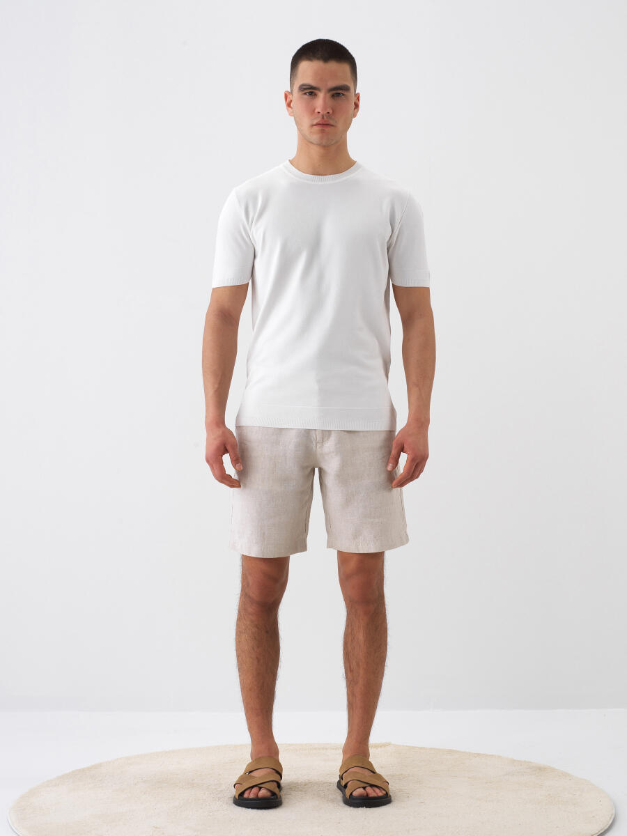 White Regular Fit Sweater - 2