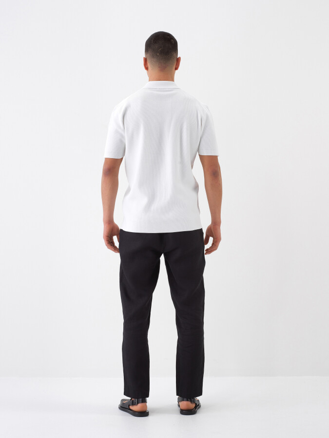 White Regular Fit Sweater - 5