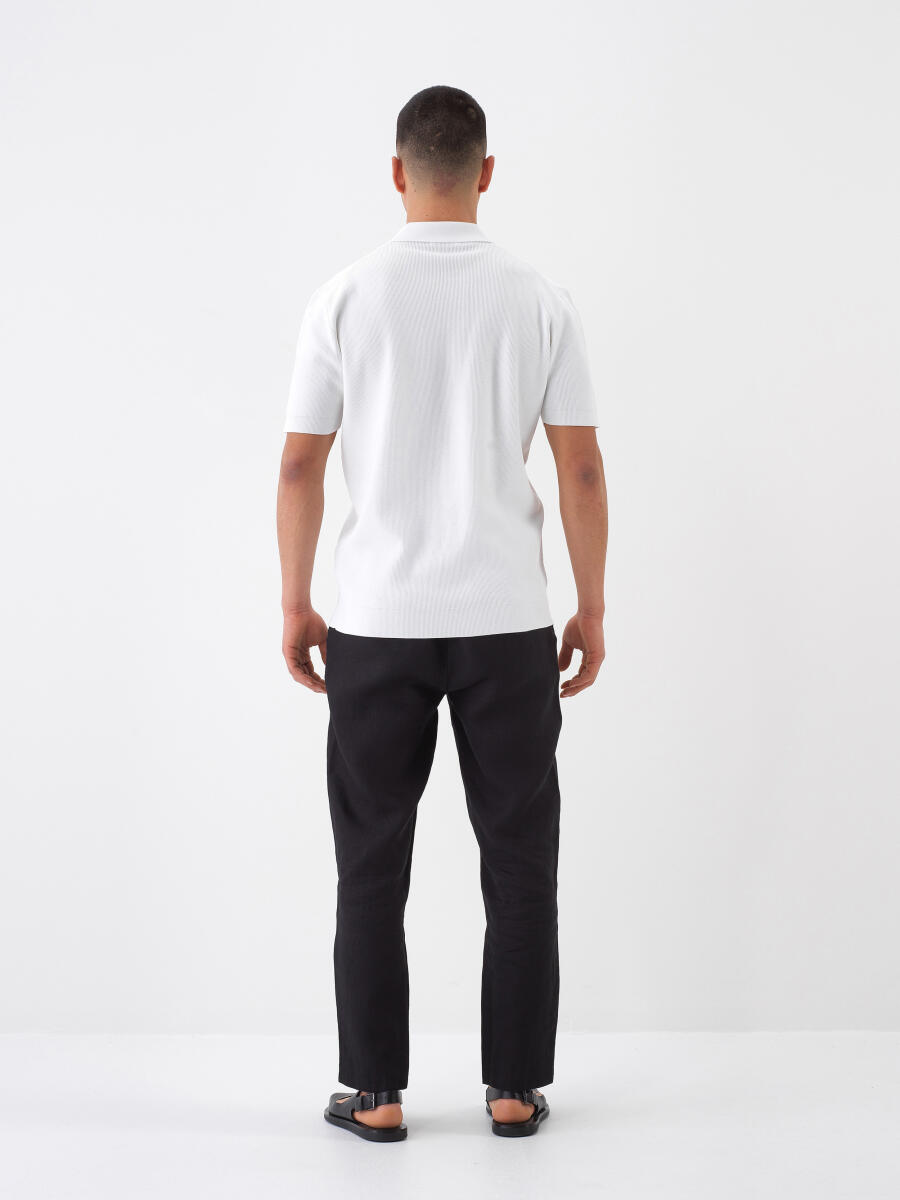 White Regular Fit Sweater - 5