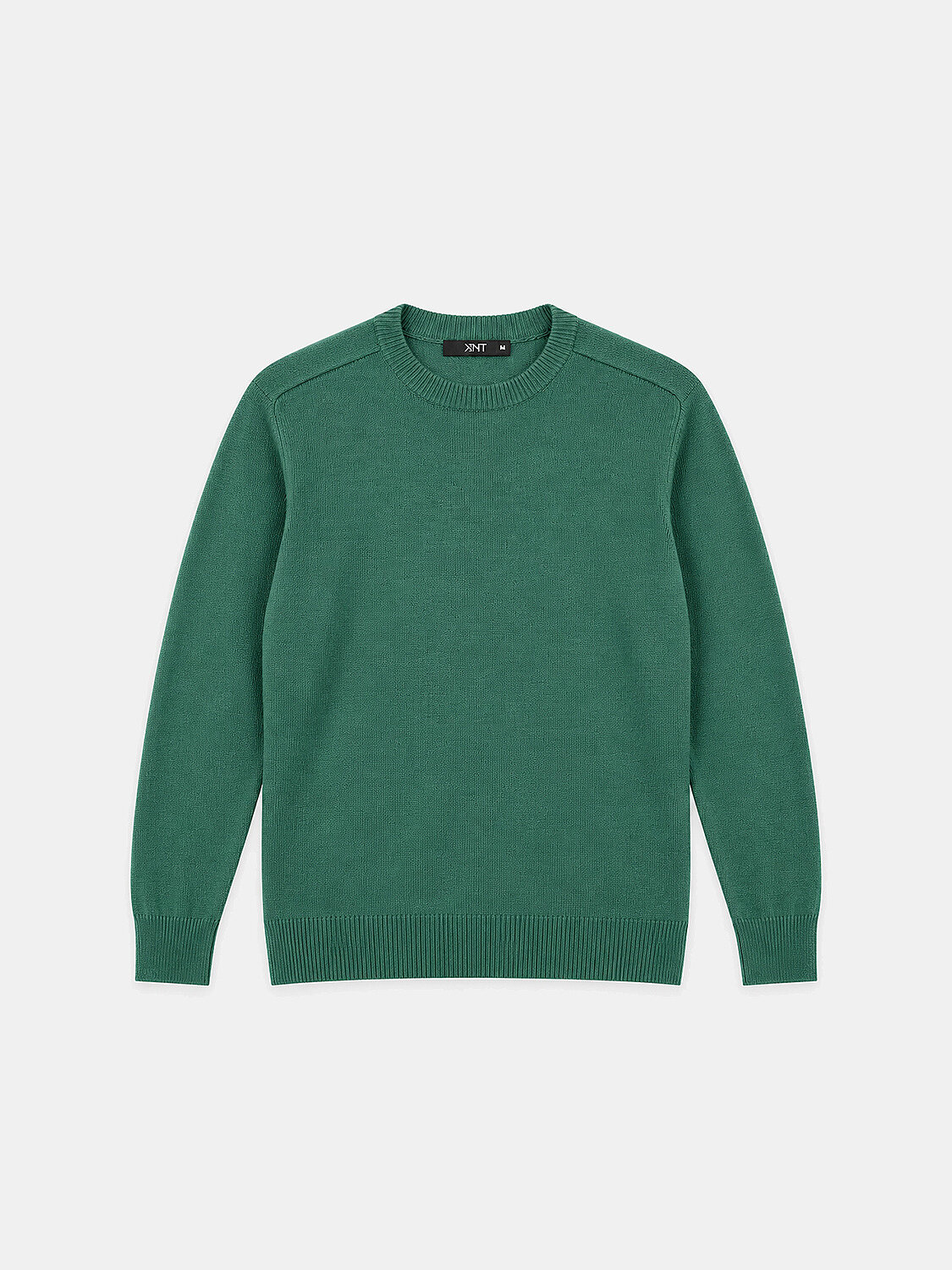 Wool Crew Neck Basic Sweater - 1
