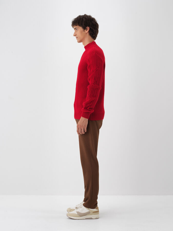 Wool Half-Turtleneck Sweater - 5