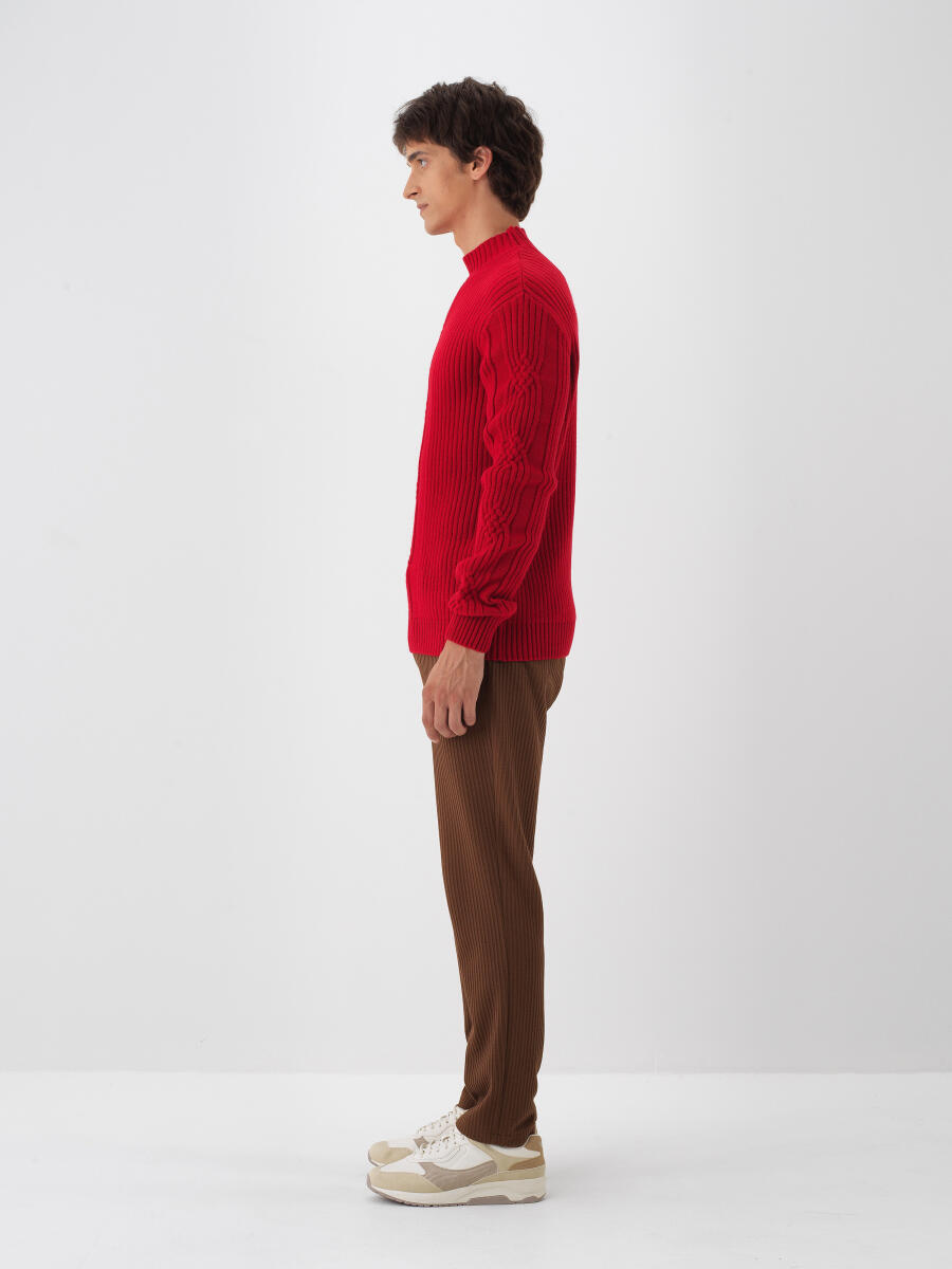Wool Half-Turtleneck Sweater - 5