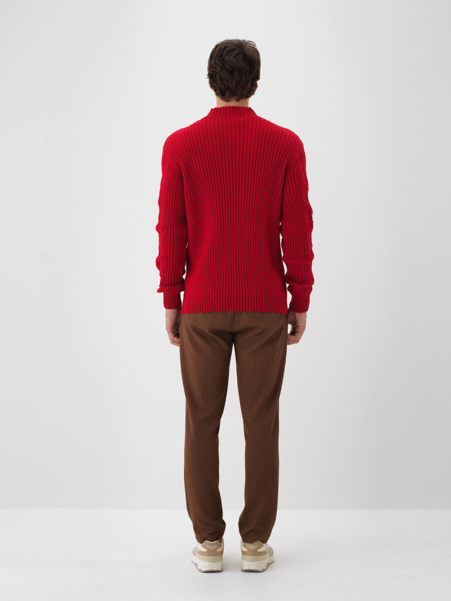 Wool Half-Turtleneck Sweater - 6