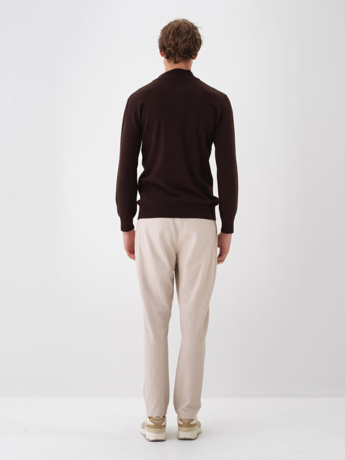 Wool Stand Collar Basic Sweater - 5