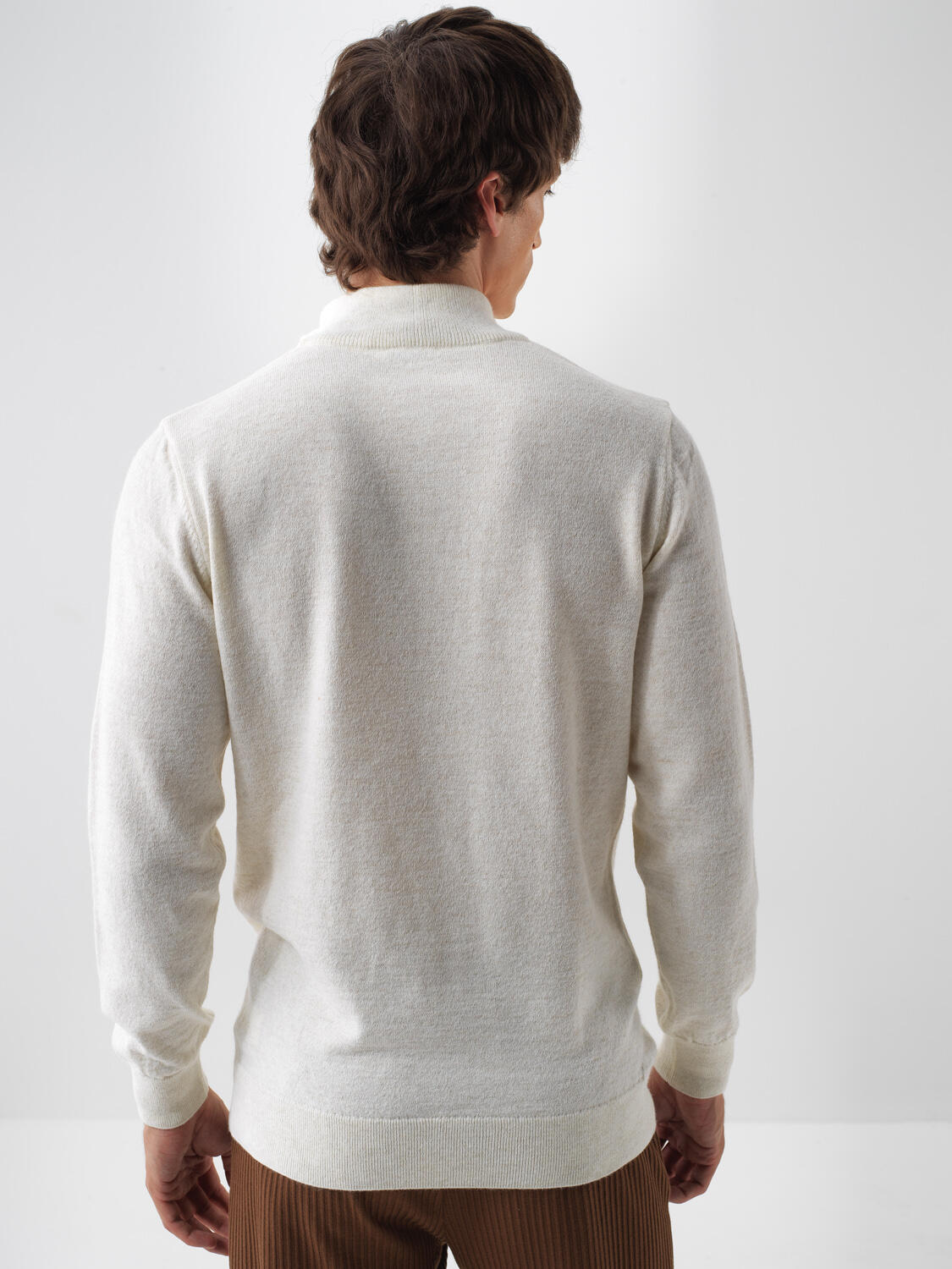 Wool Stand Collar Basic Sweater - 4