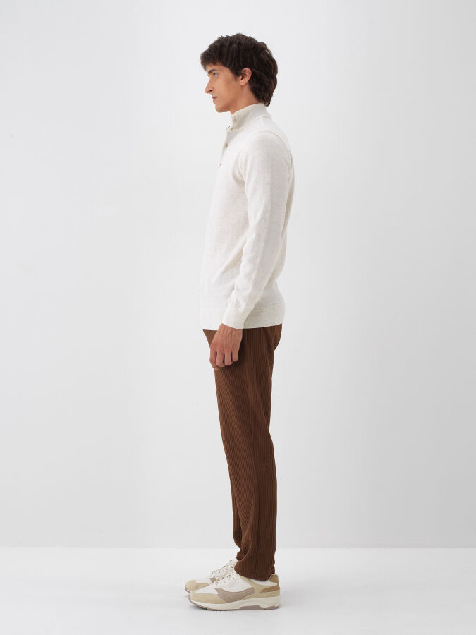 Wool Stand Collar Basic Sweater - Xint