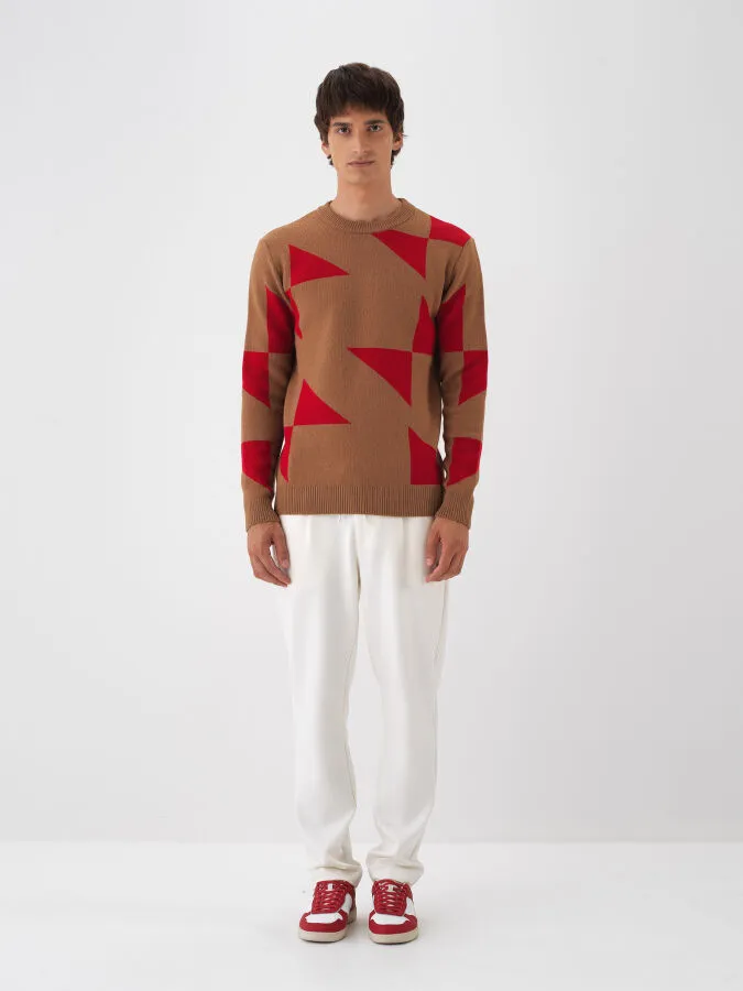 Wool Patterned Sweater - Xint