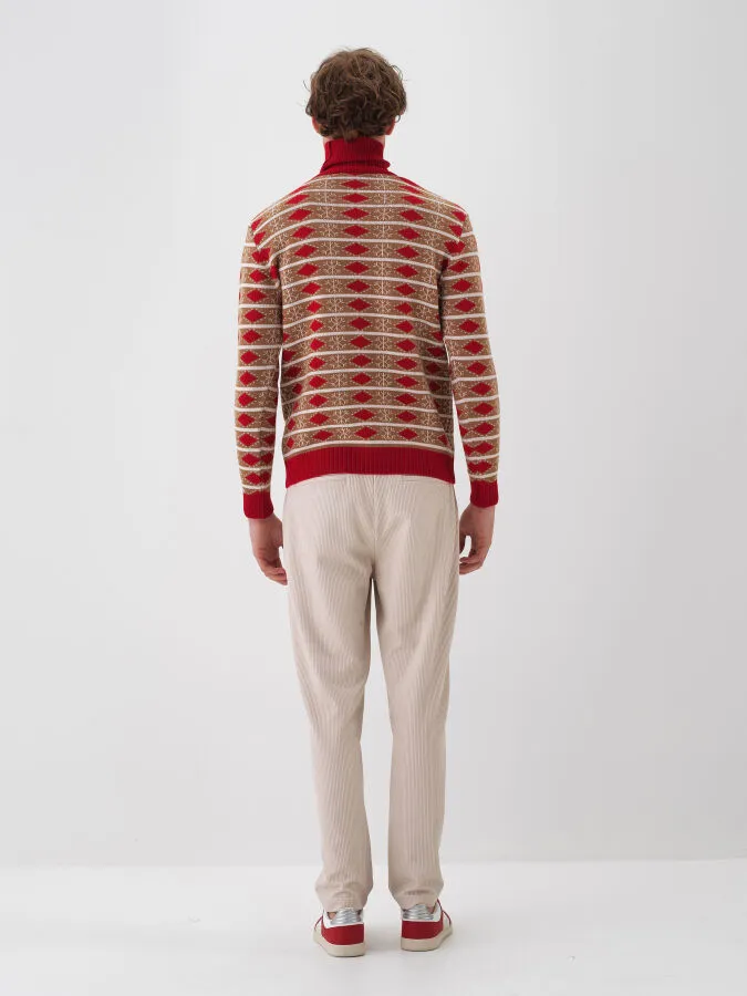 Wool Patterned Sweater - Xint