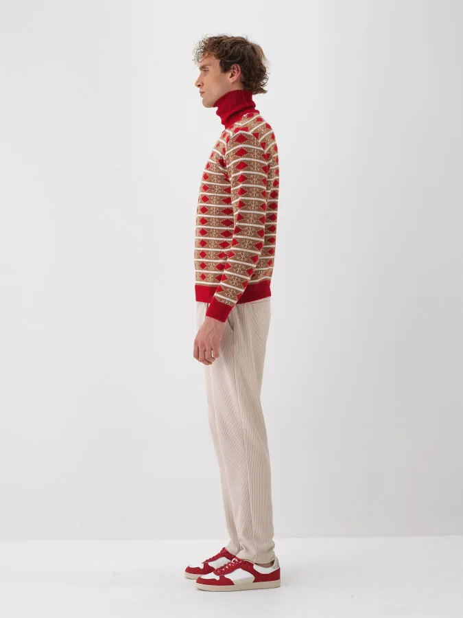 Wool Patterned Sweater - Xint