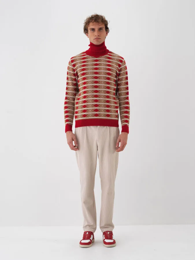 Wool Patterned Sweater - 3